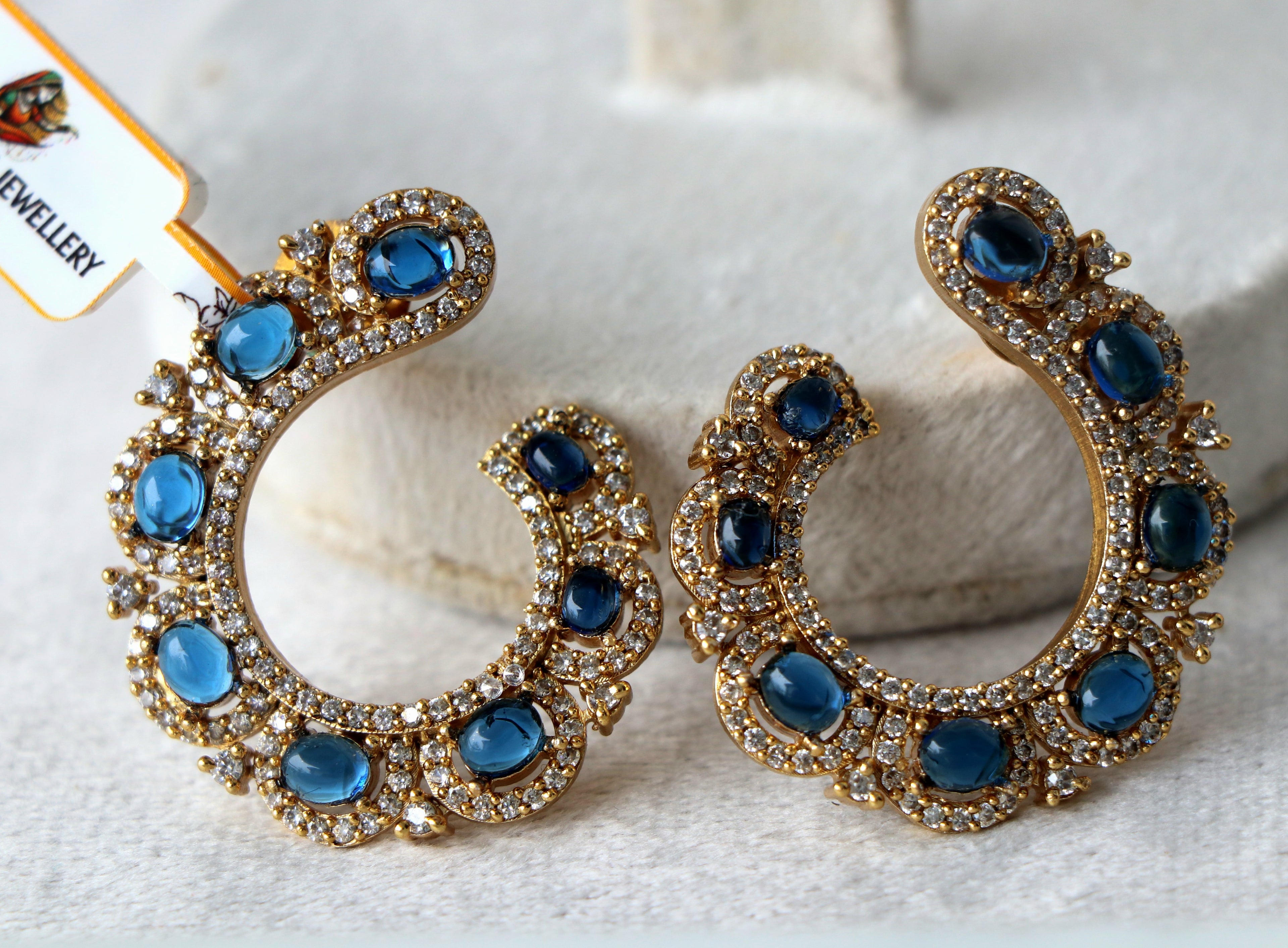 Peacocks Azure Reverie Earrings