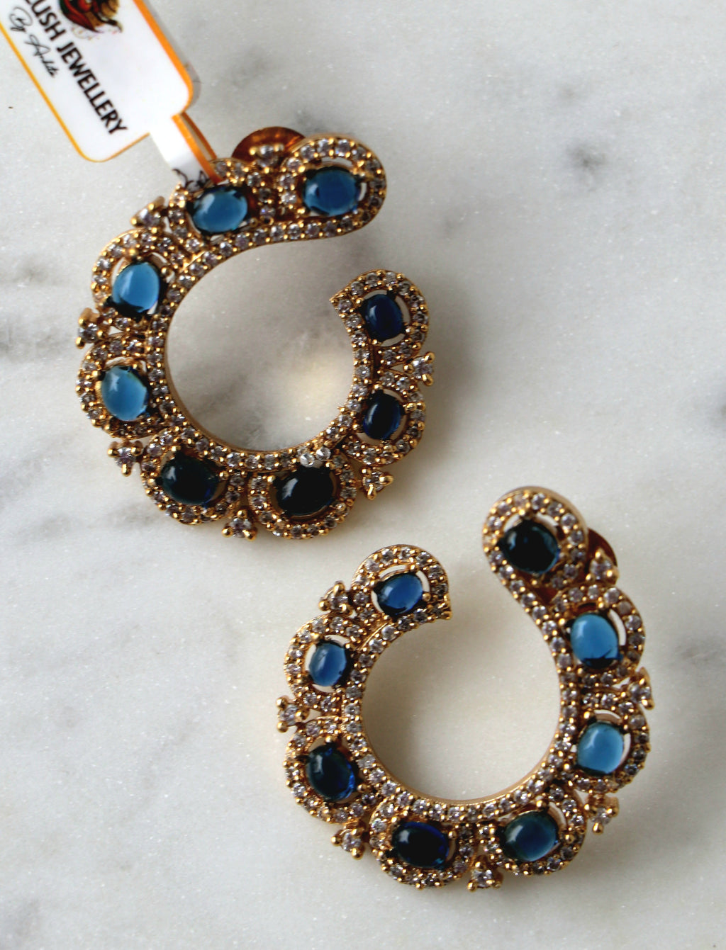 Peacocks Azure Reverie Earrings
