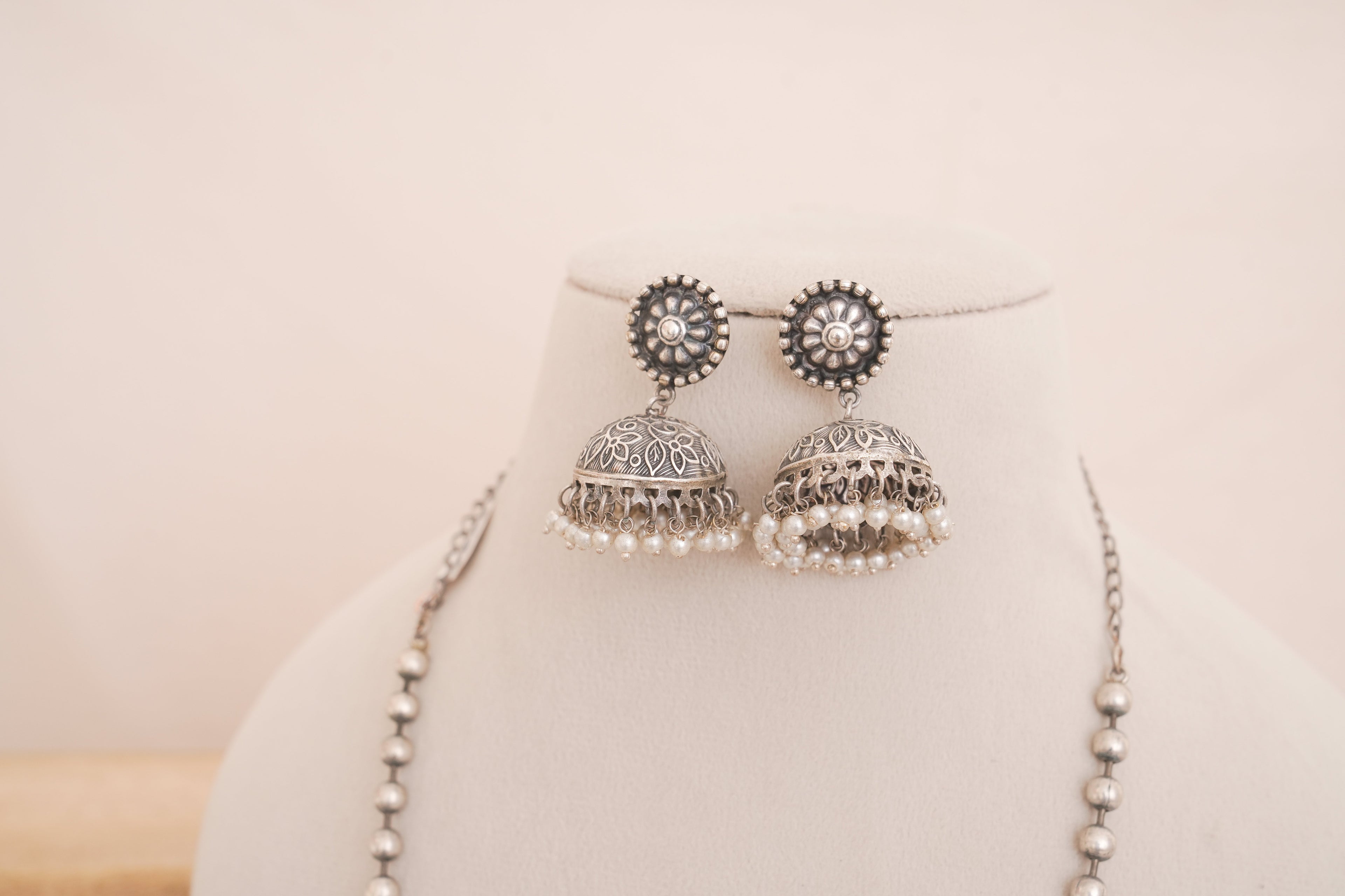 Peacocks Whisper Turquoise Oxidised Statement Necklace Set
