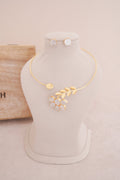 Moon Bloom Mother of Pearl front opening Hasli Necklace Set
