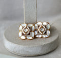 Moonstone Bloom Stud Earrings
