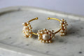 Pearl Bloom Gold Open Cuff Bracelet