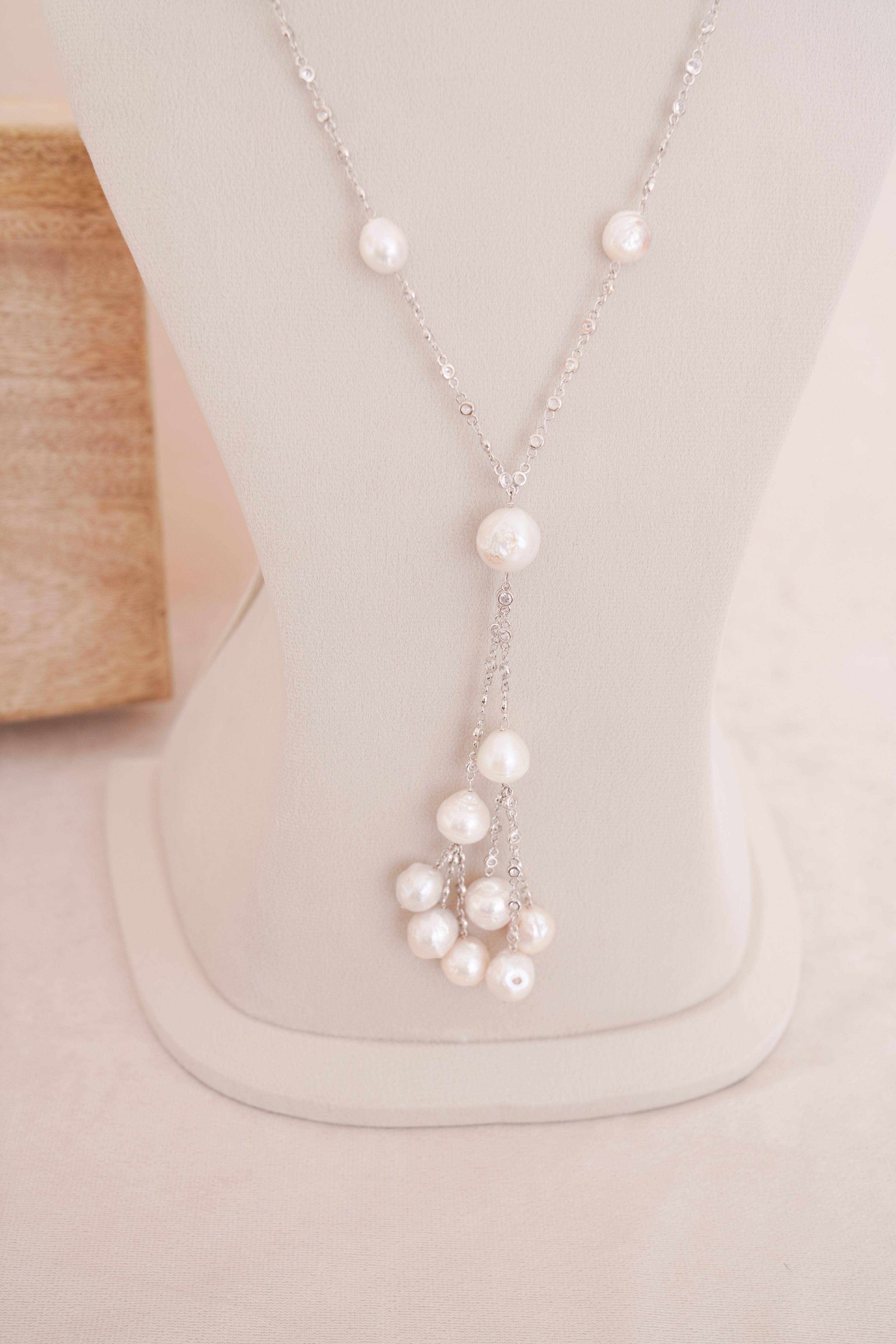 Pearl Cascade Statement Necklace