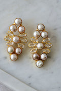 Pearl  Crystal Cascade Earrings