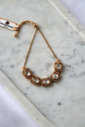Geometric Kundan Adjustable Bracelet