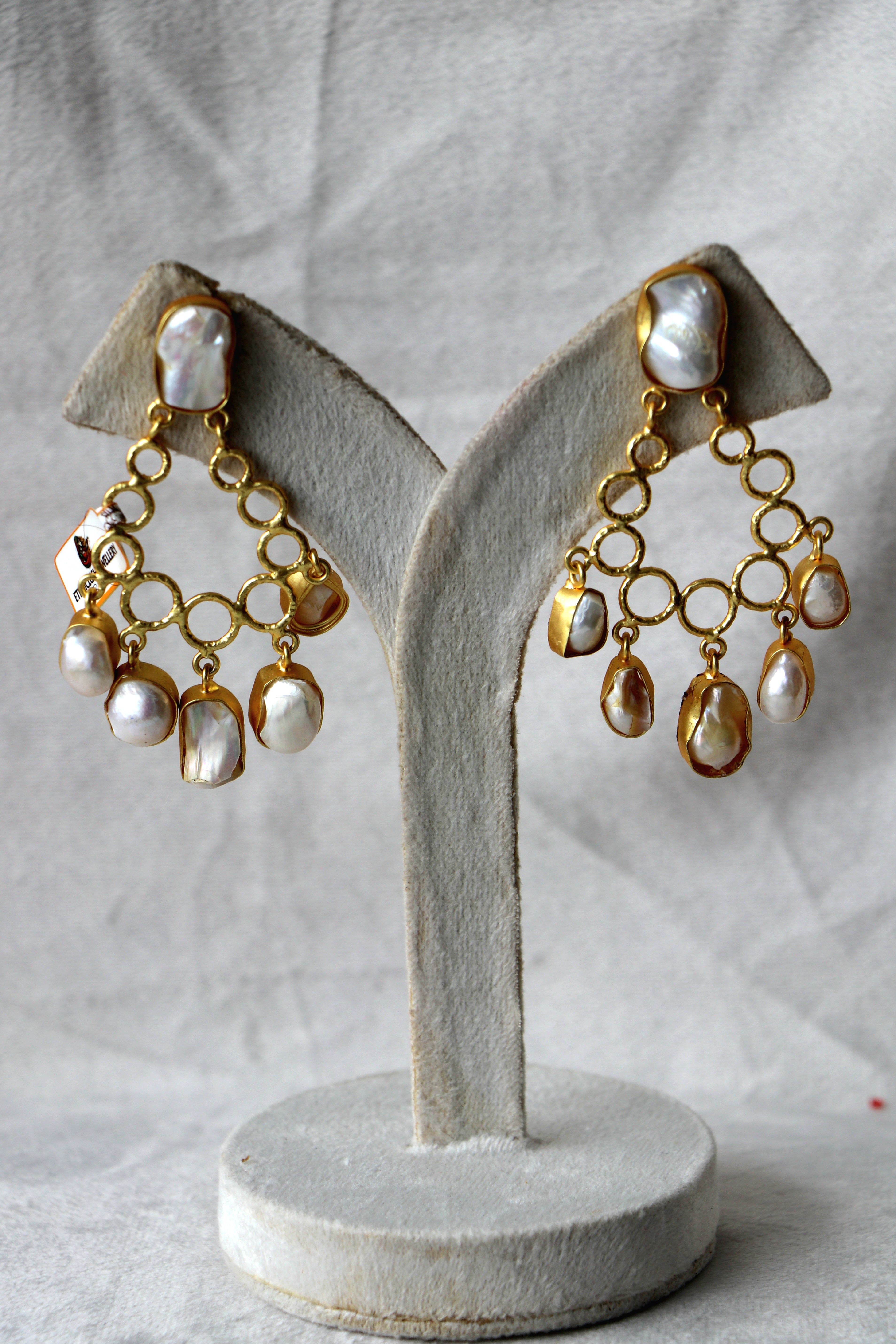 Pearl Luster Cascade Earrings