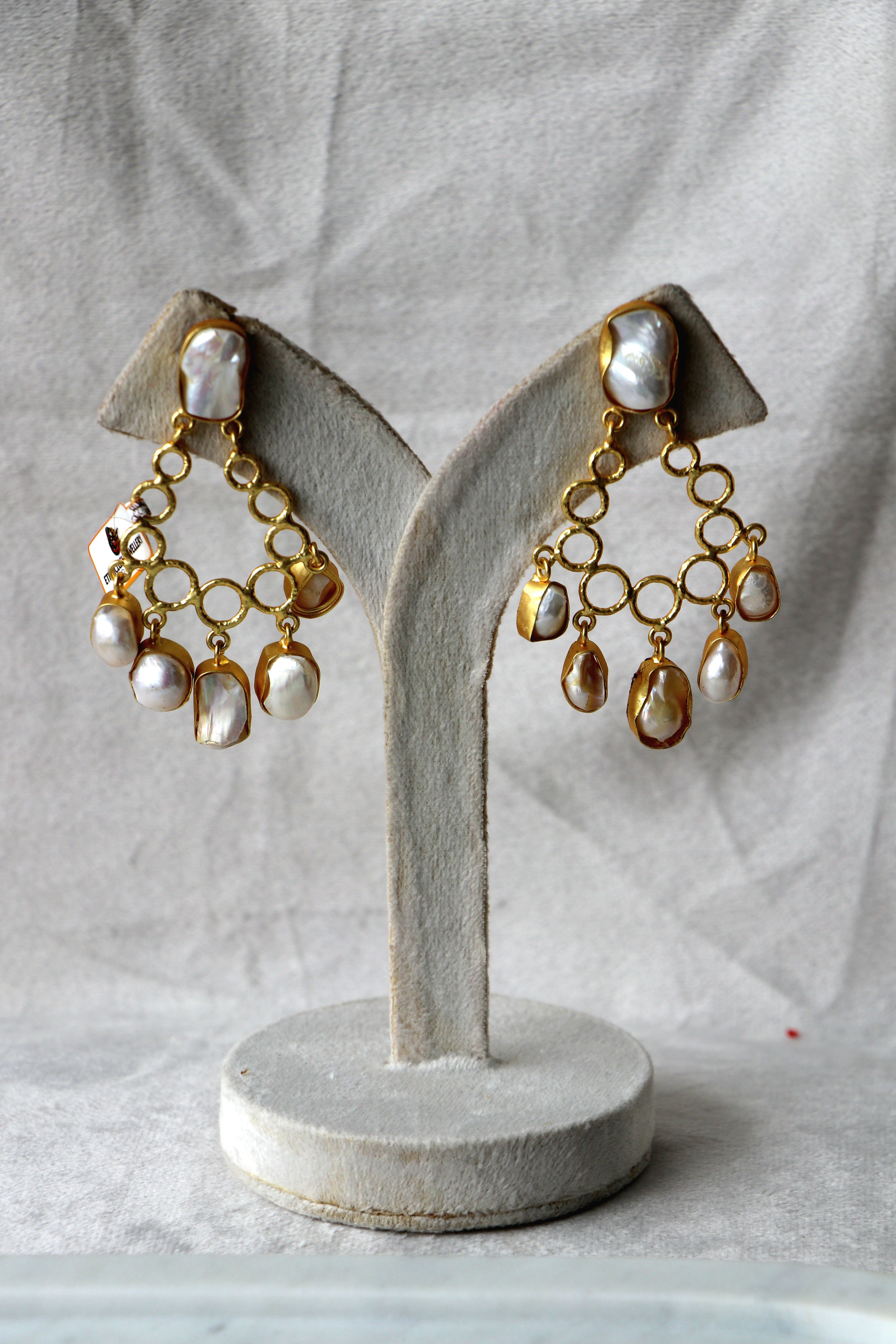 Pearl Luster Cascade Earrings