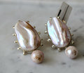 Pearl Radiance Halo Drop Earrings