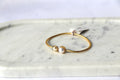 Minimal Pearl Open Cuff Bracelet