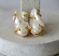 Baroque Pearl Stud Earrings