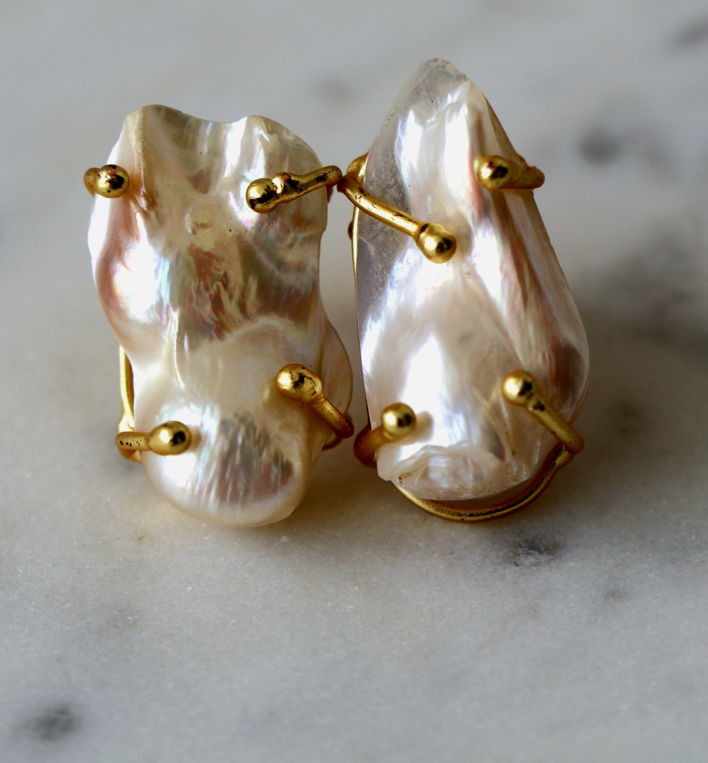 Baroque Pearl Stud Earrings