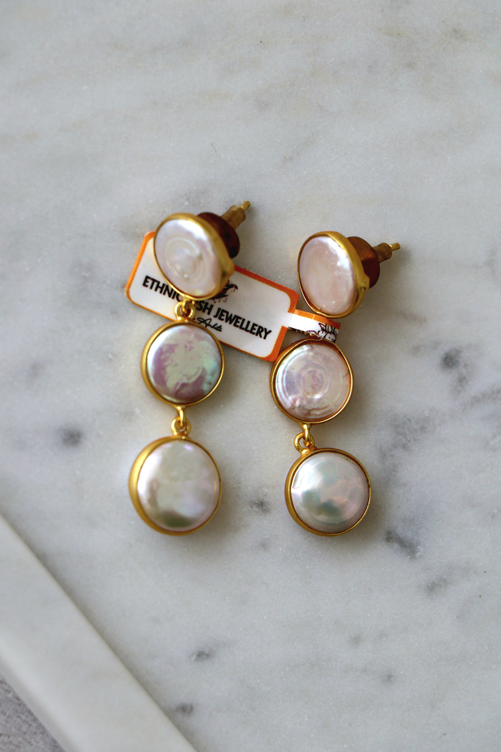 Pearl Reverie Triple Drop Earrings