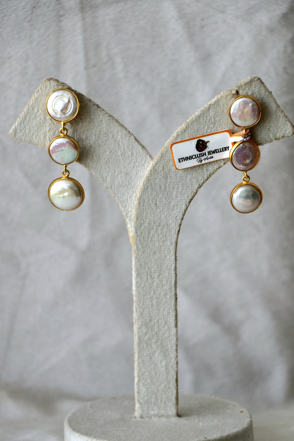Pearl Reverie Triple Drop Earrings
