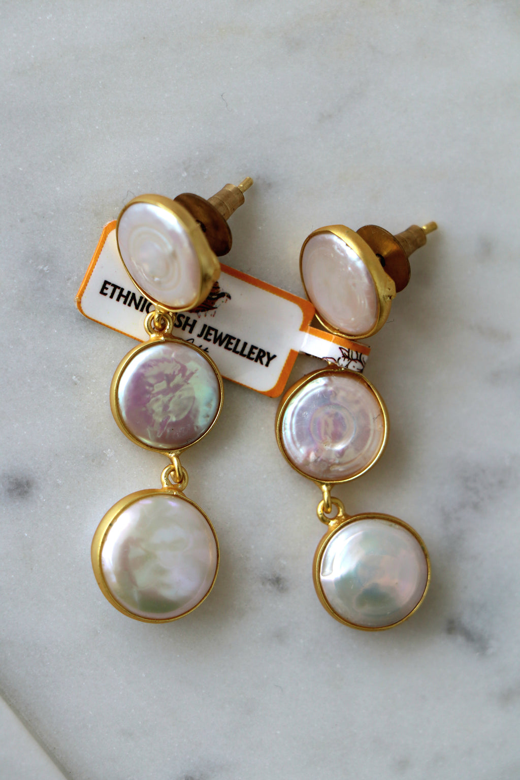 Pearl Reverie Triple Drop Earrings