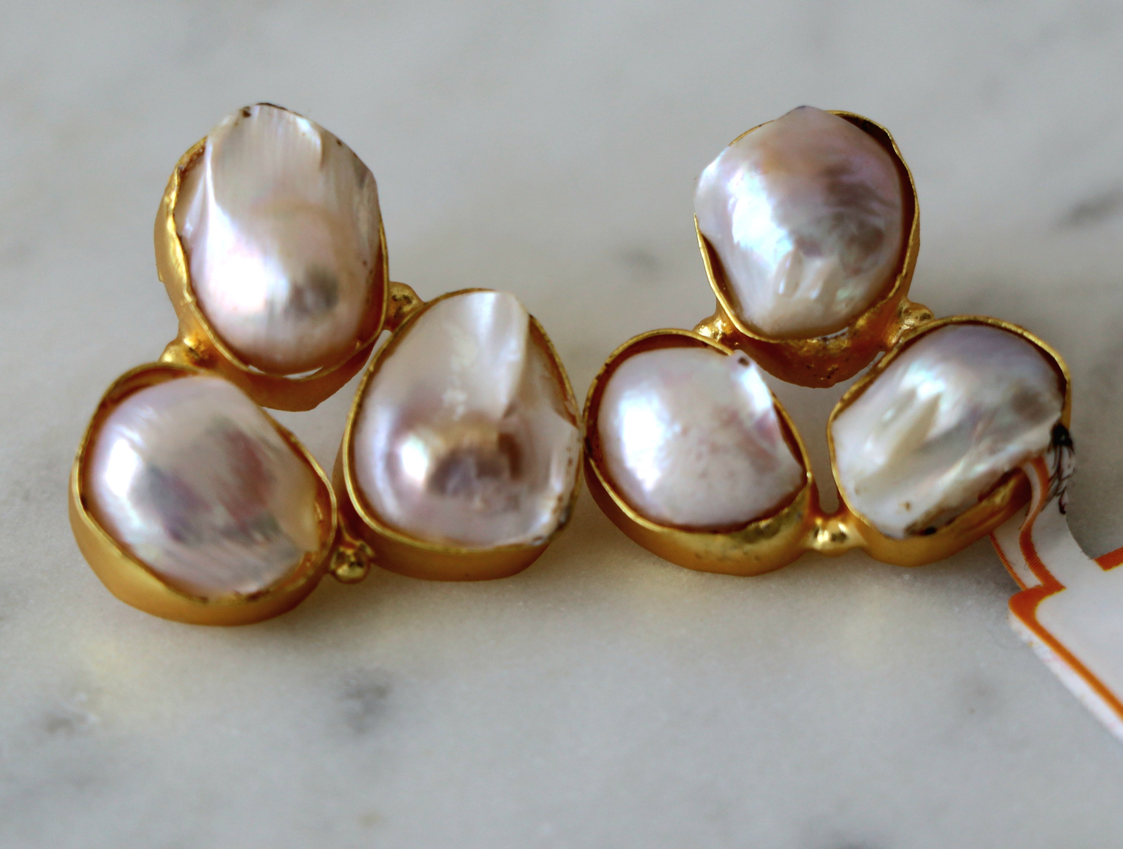 Pearl Triad Earrings