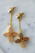 Pink Petal Pearl Earrings