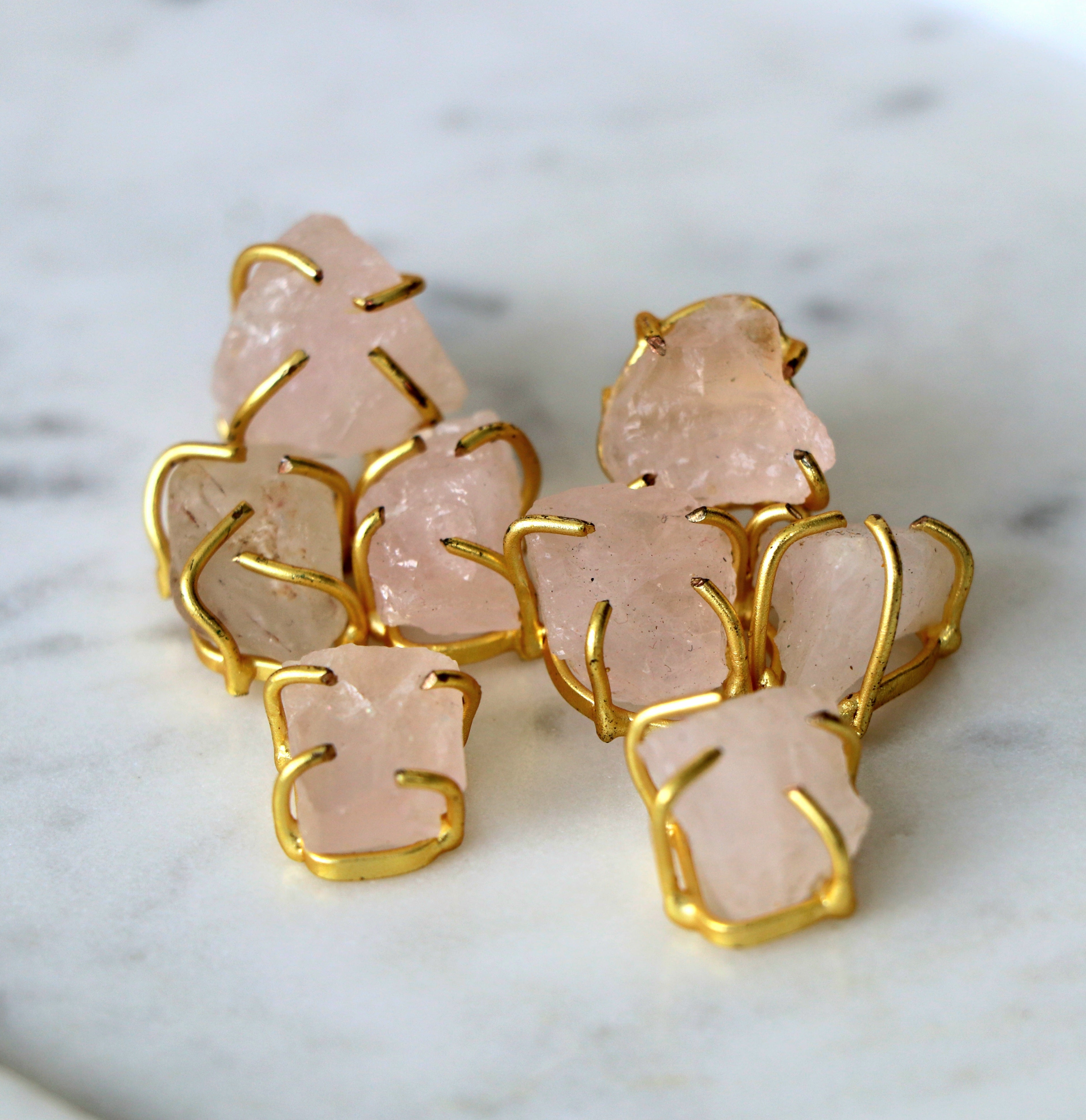 Pink Gemstone Cascade Earrings