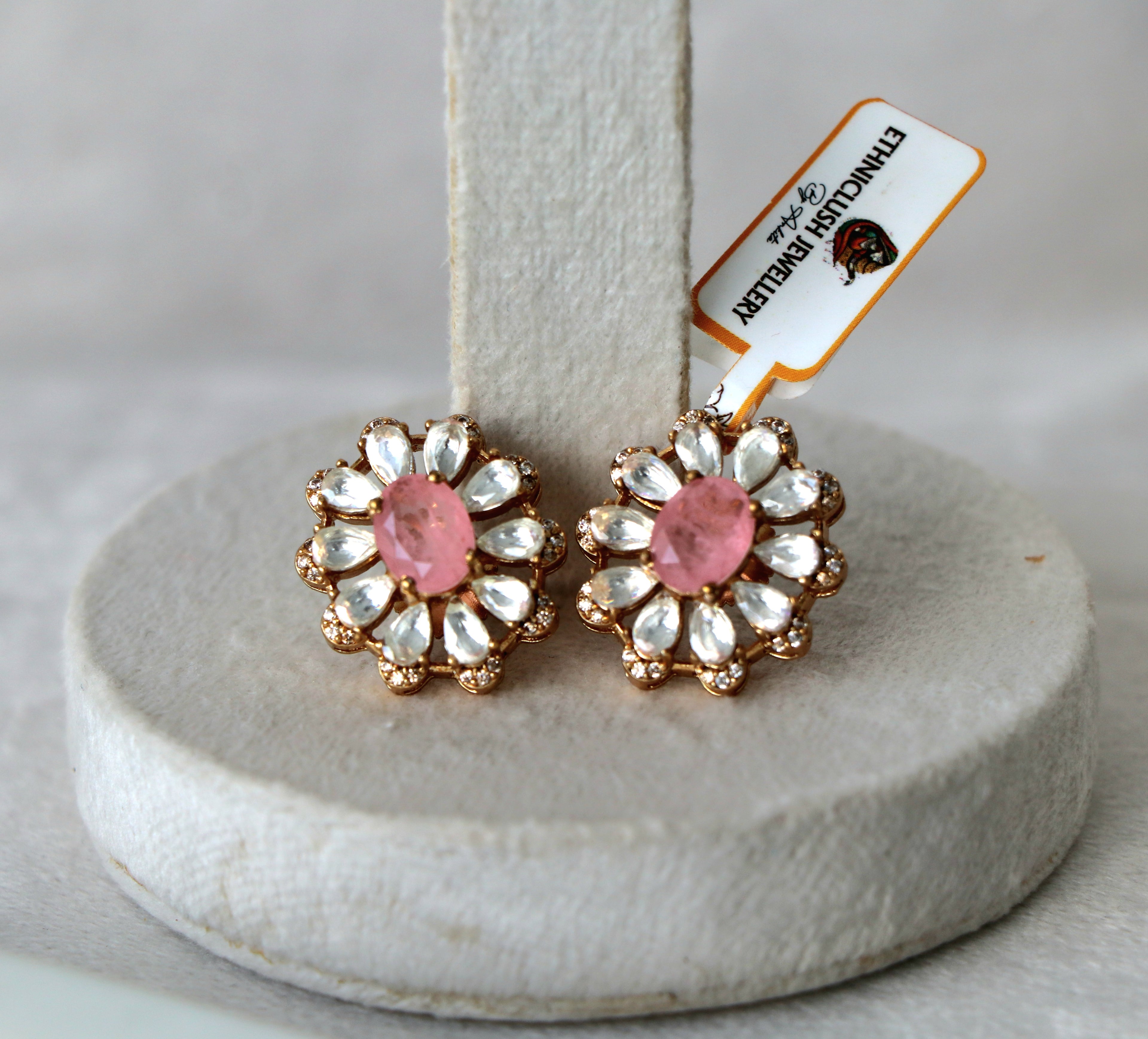 Pink Lotus Blossom Earrings