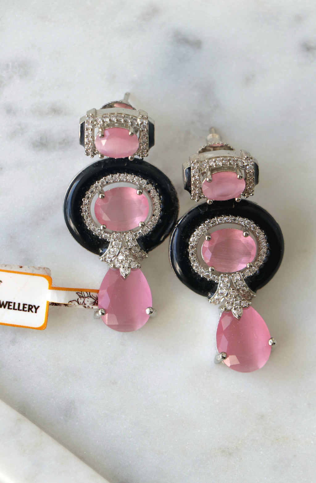 Pink Cascade Earrings