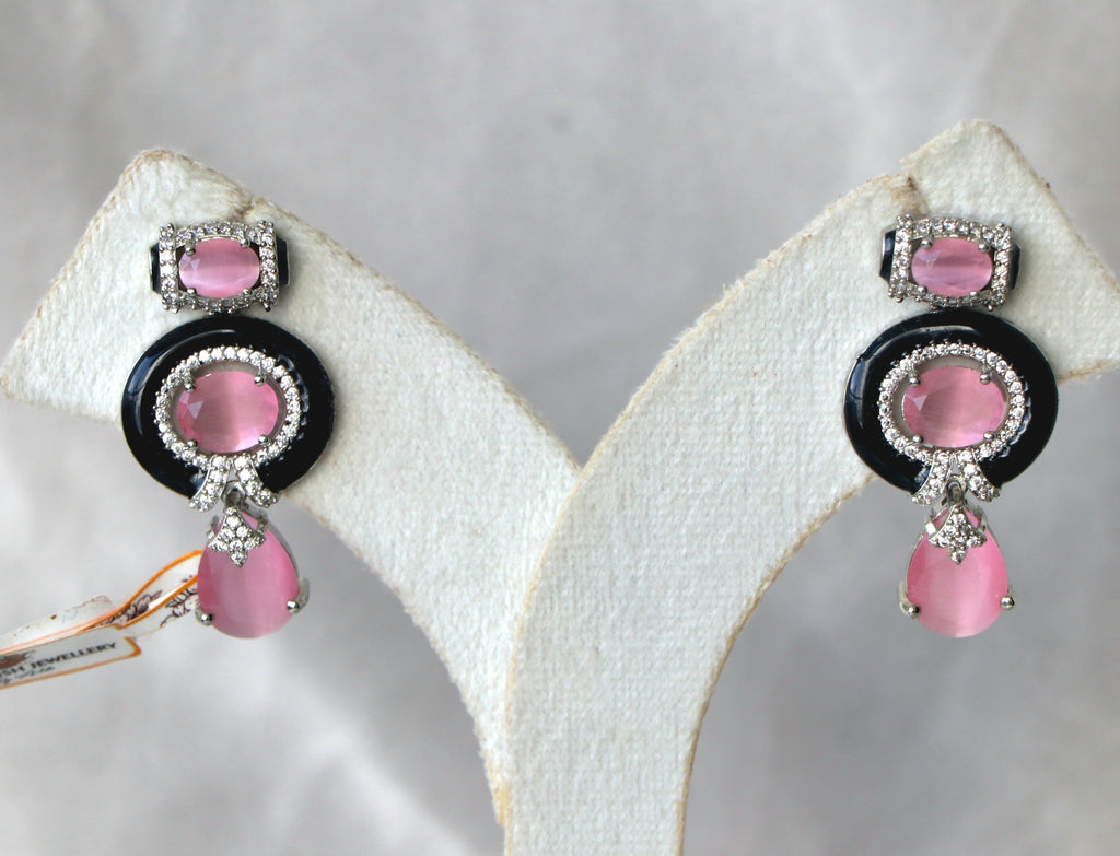 Pink Cascade Earrings