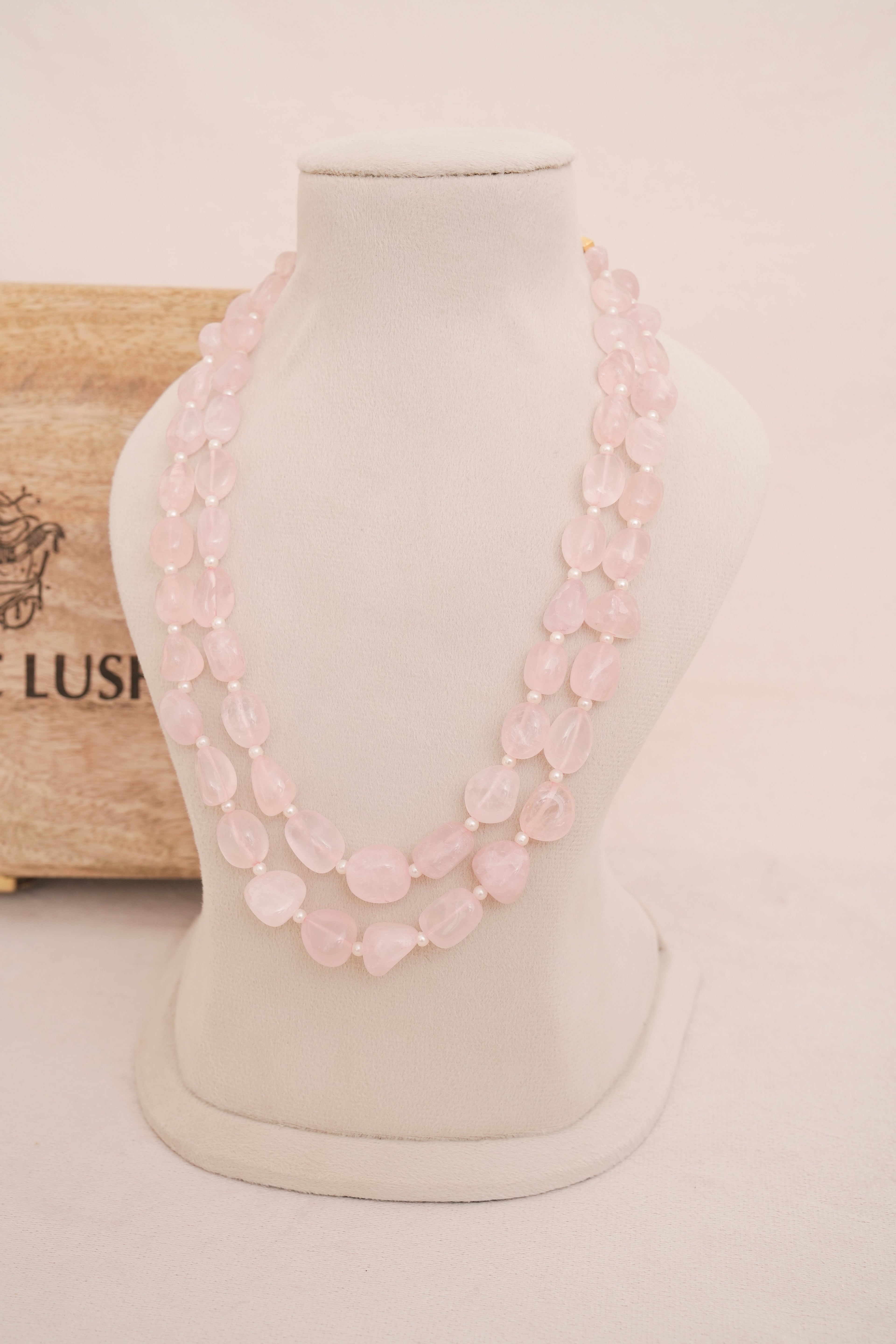 Rose Quartz Two layered Necklace