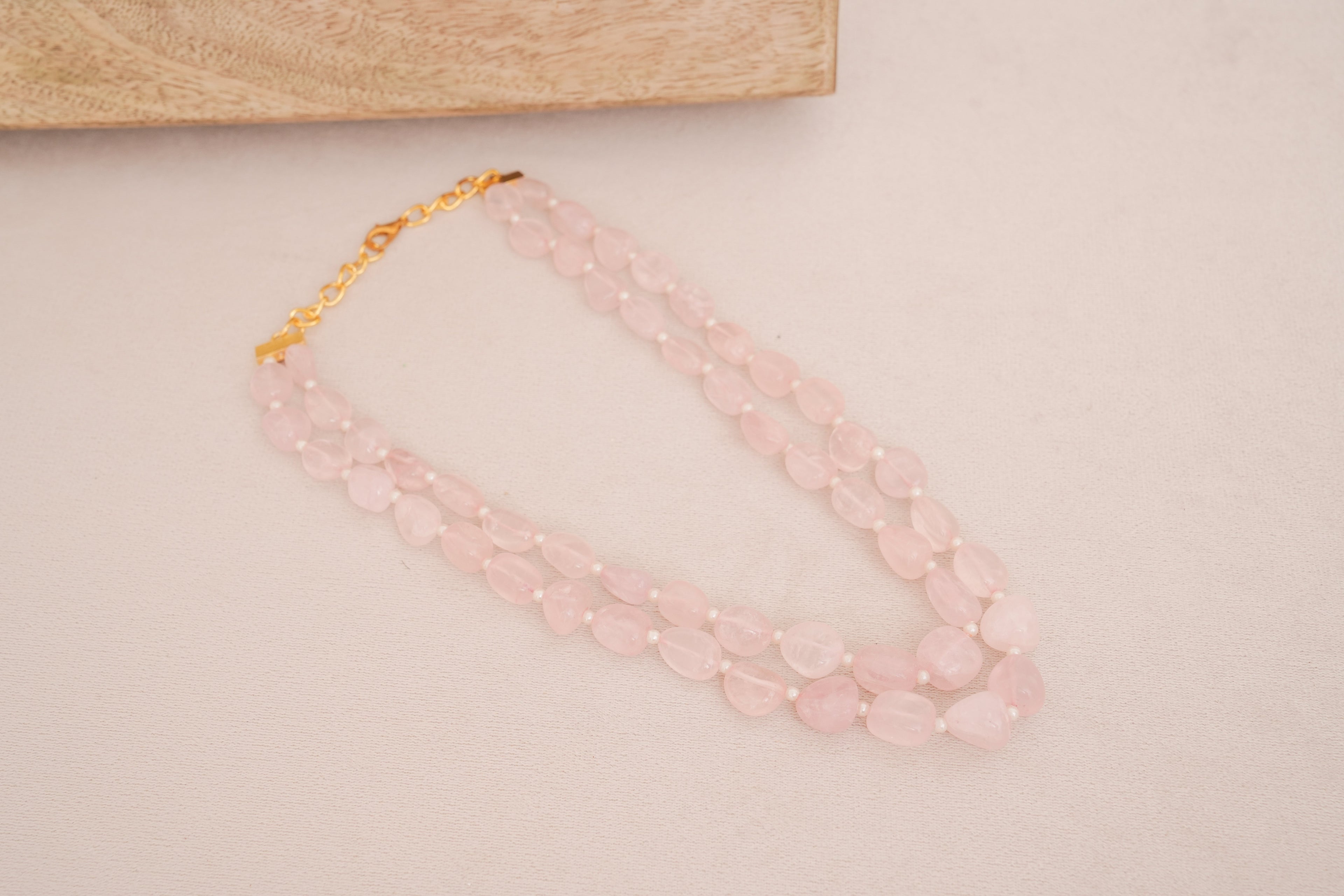 Rose Quartz Two layered Necklace