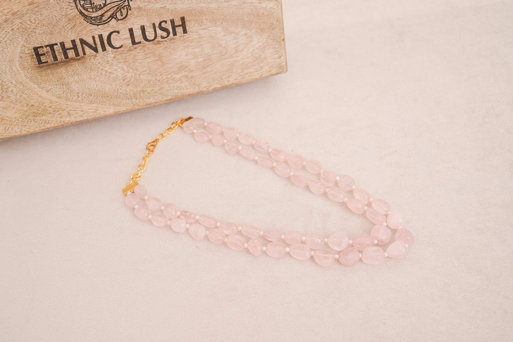 Rose Quartz Two layered Necklace
