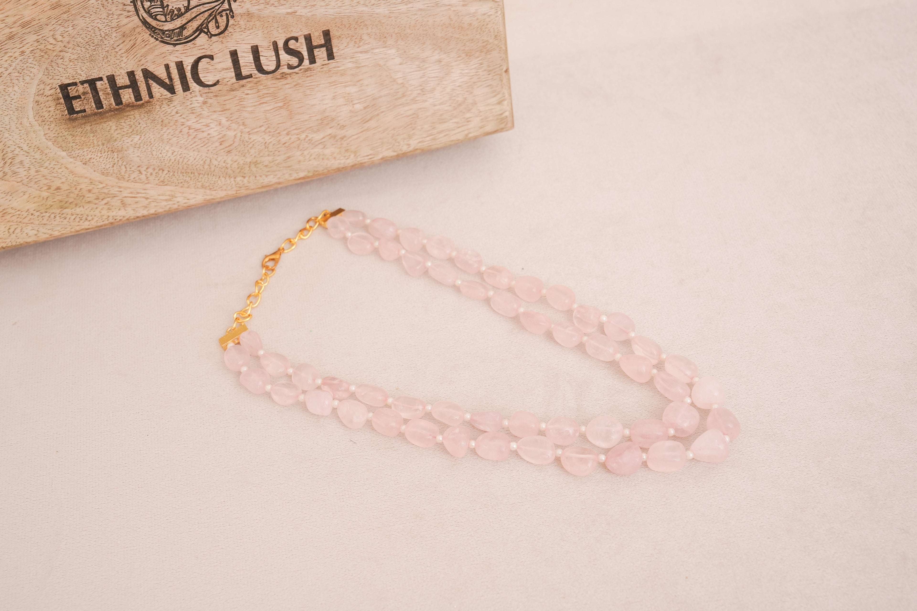 Rose Quartz Two layered Necklace