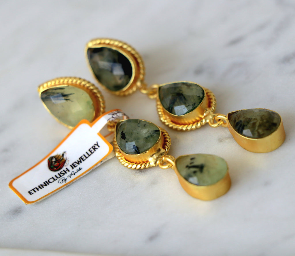 Prehnite Cascade Earrings