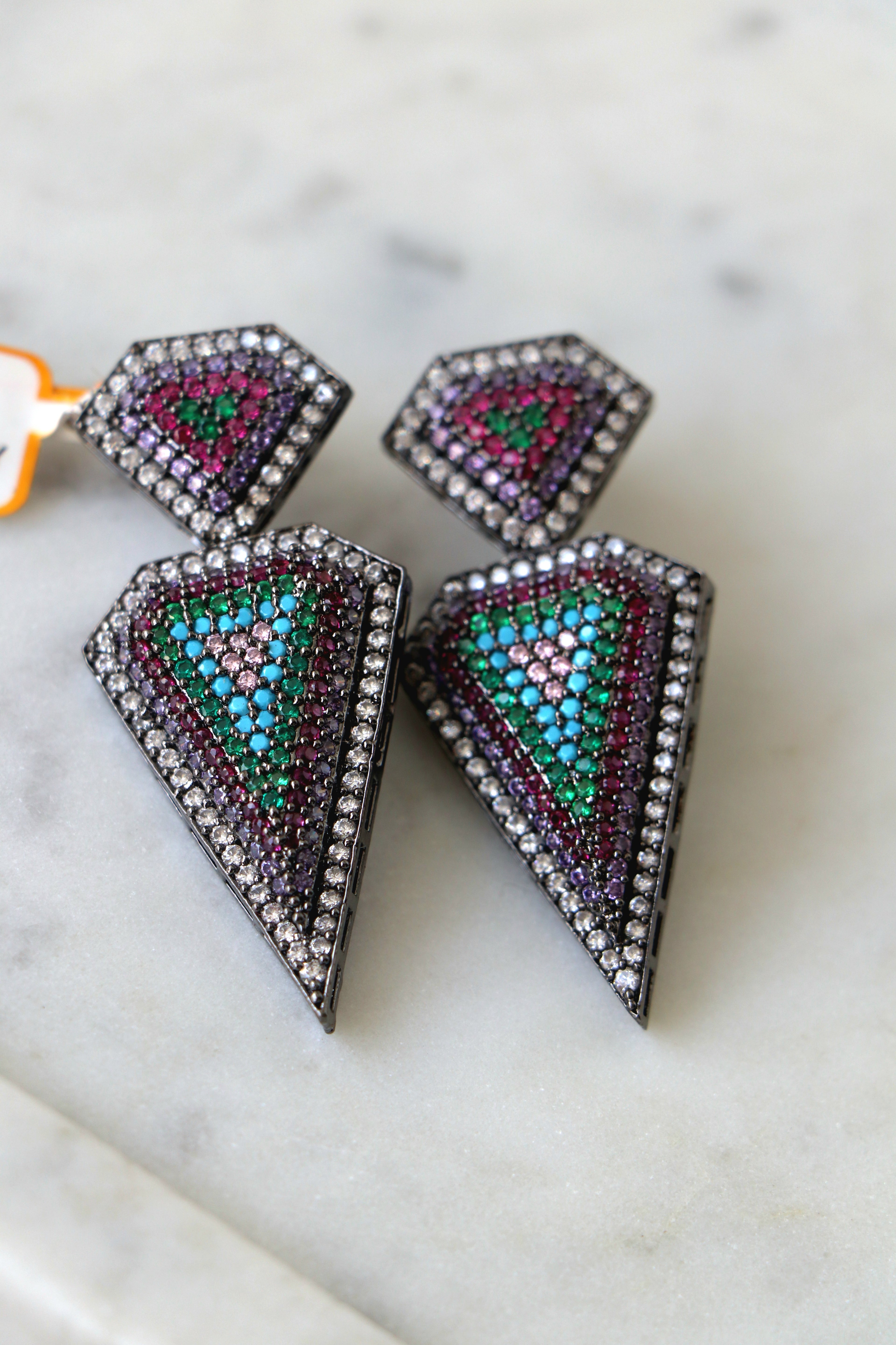 Prismatic Triad Statement Earrings