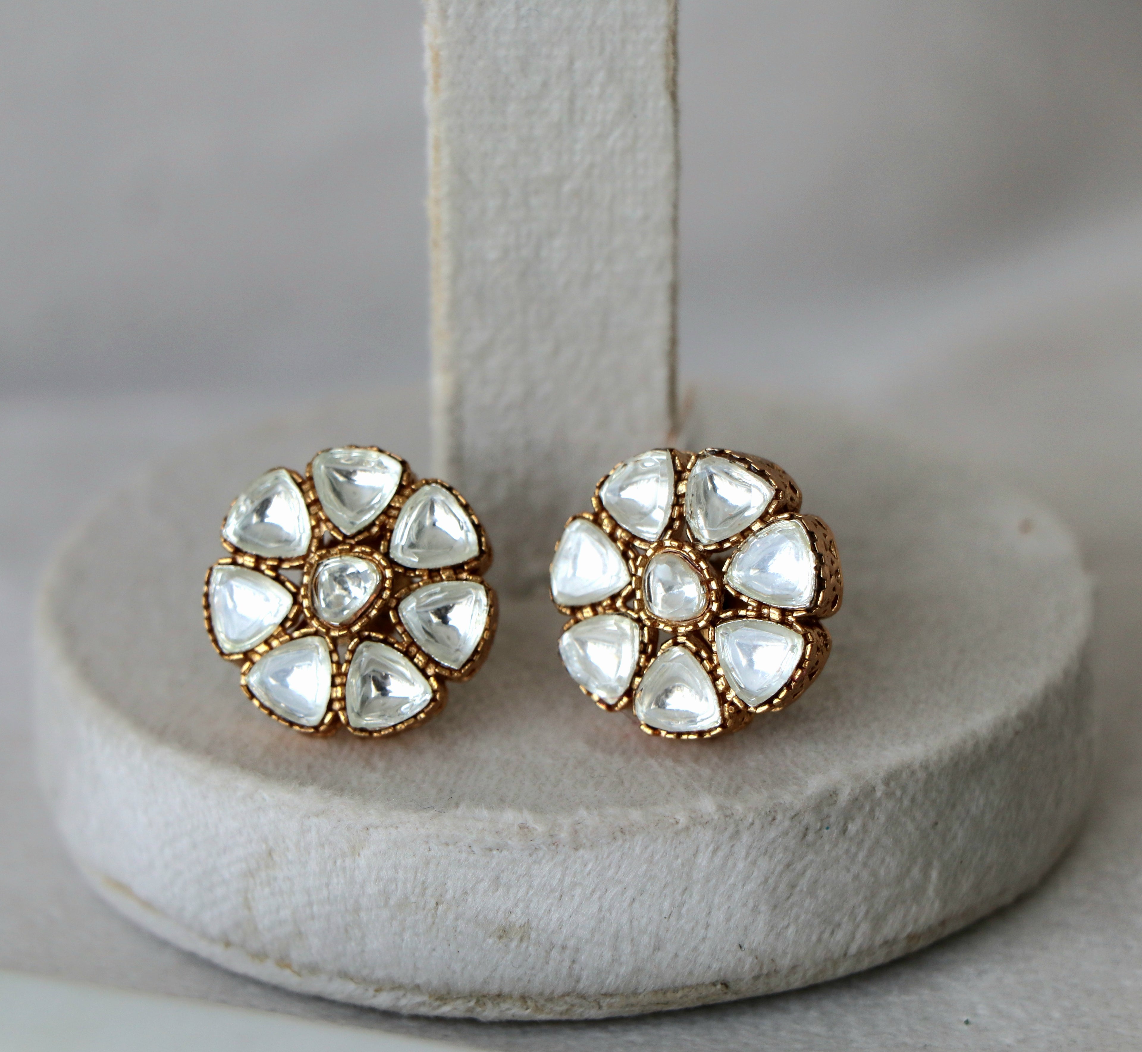 Radiant Bloom Gemstone Earrings