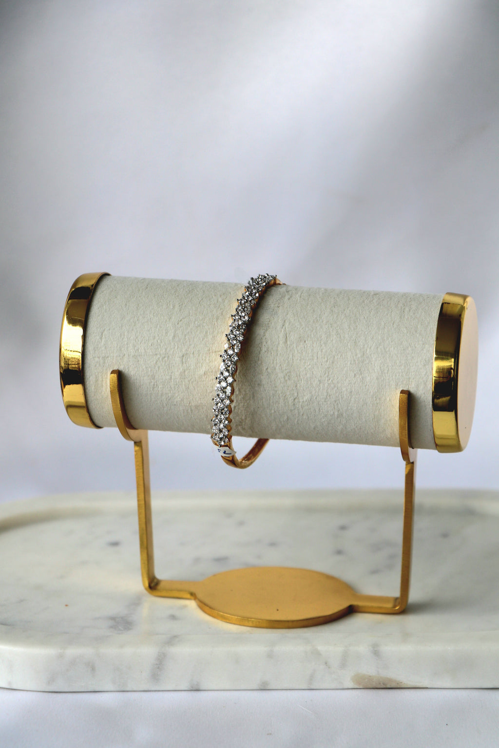 Radiant CZ Studded Openable Bangle Bracelet