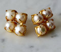 Radiant Pearl Cluster Earrings