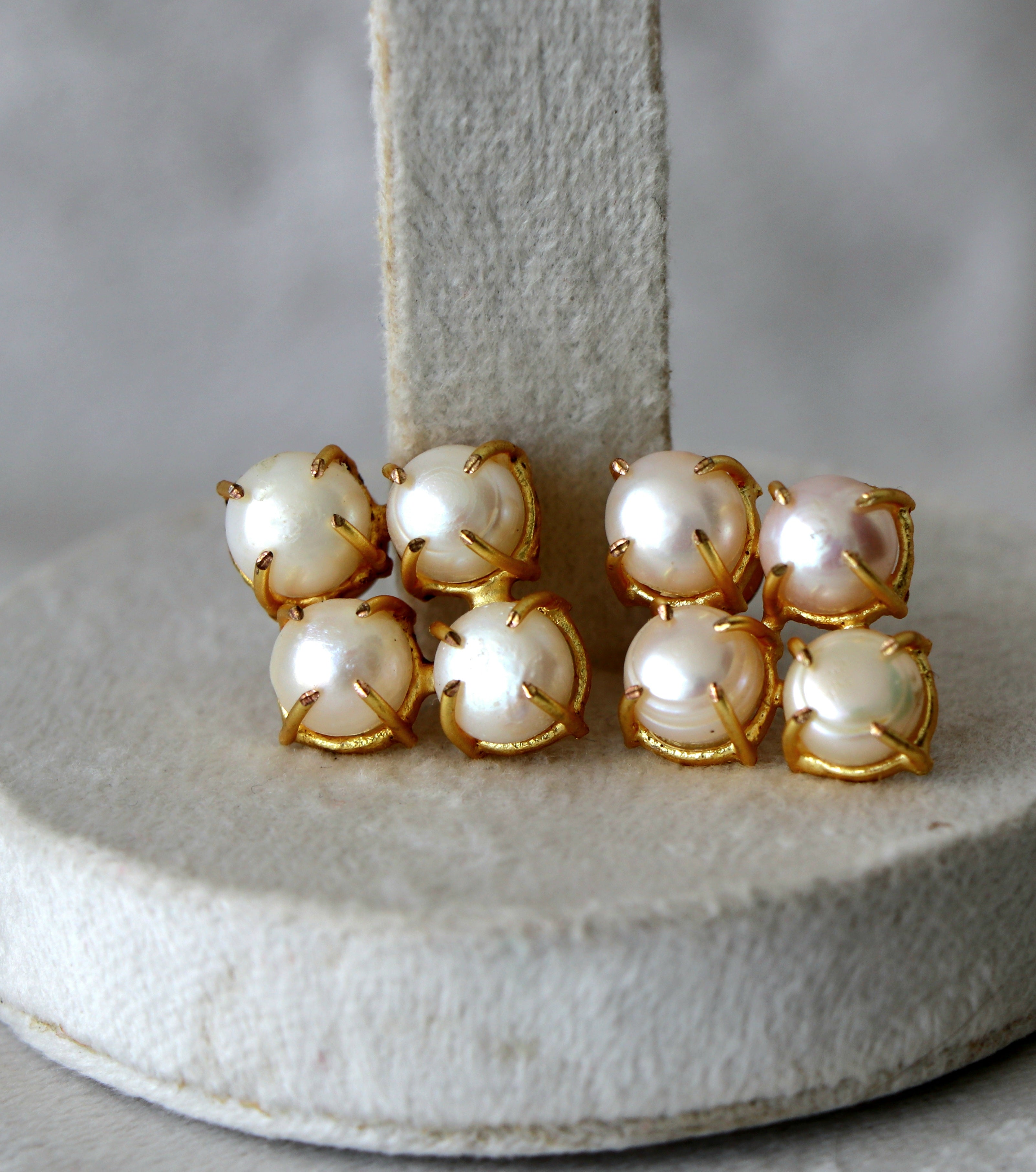 Radiant Pearl Cluster Earrings