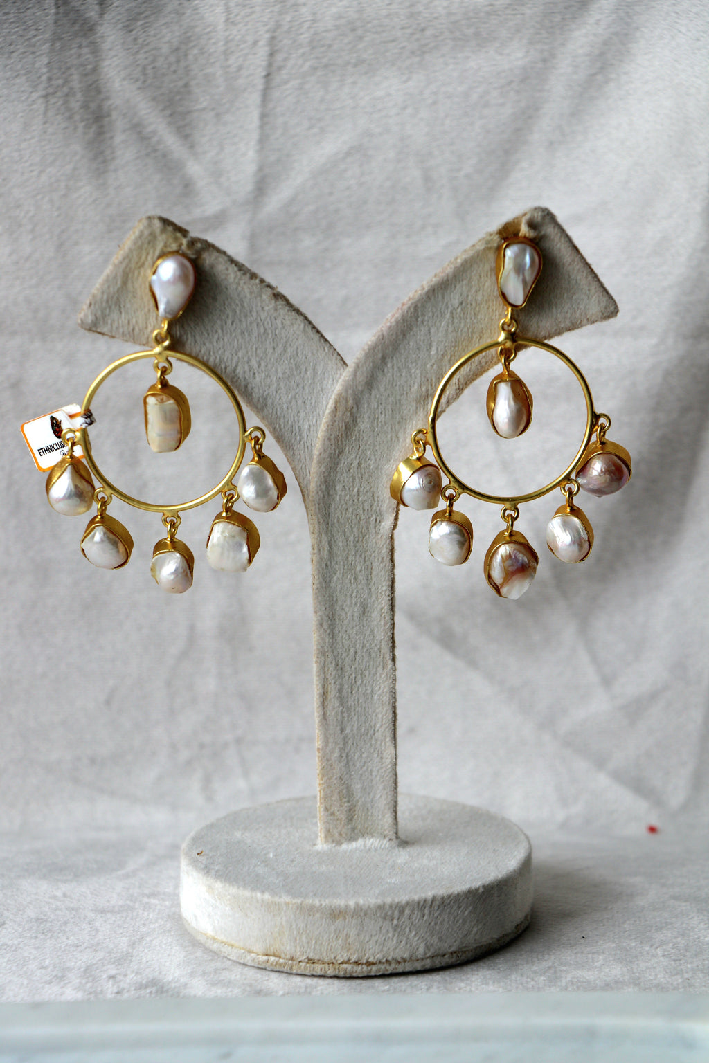 Radiant Pearl Chaandbali Earrings
