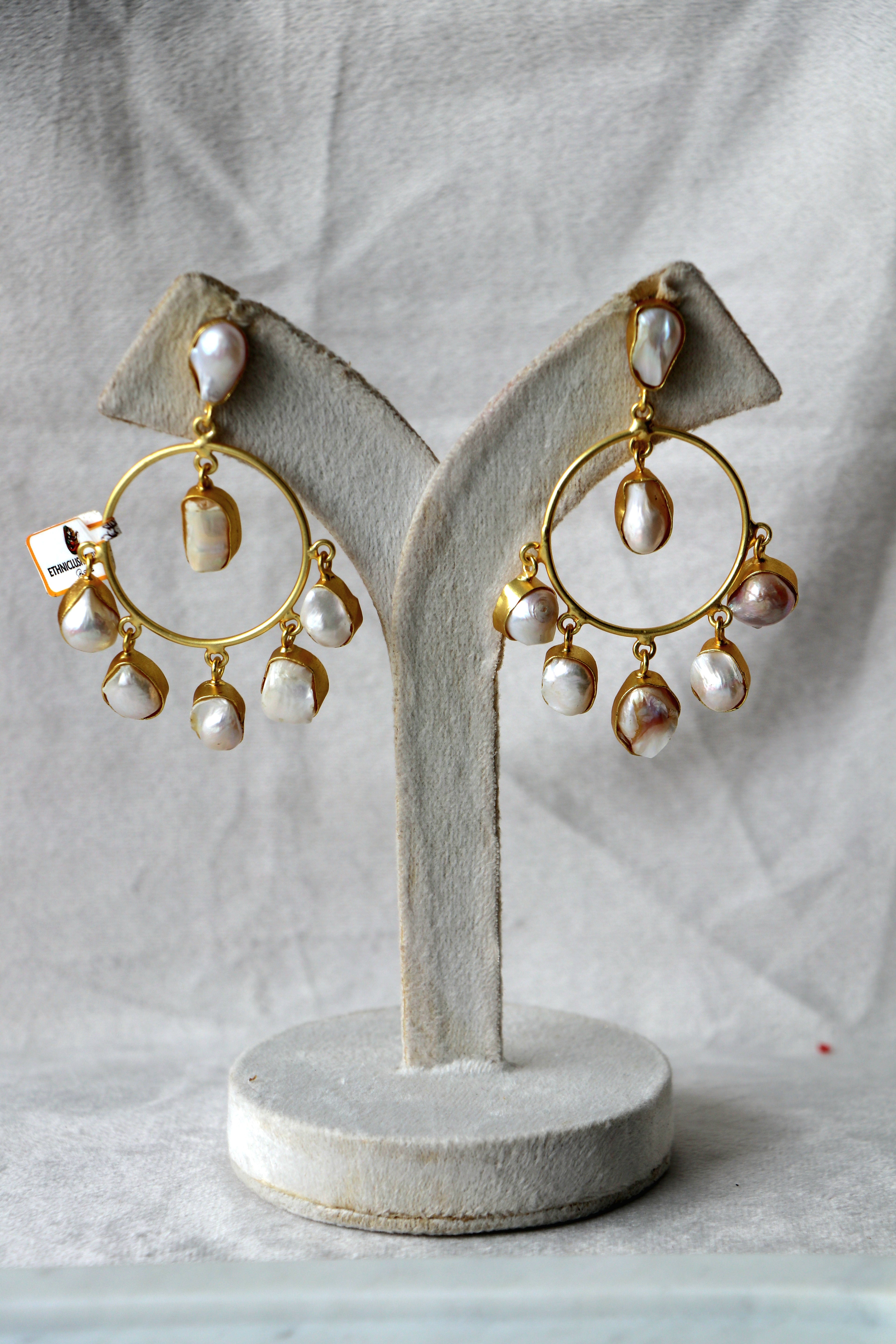 Radiant Pearl Chaandbali Earrings
