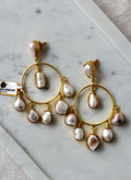 Radiant Pearl Chaandbali Earrings