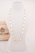 Radiant Pearl Rectangle Necklace