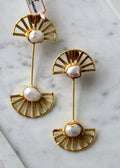Radiant Pearl Sunburst Earrings