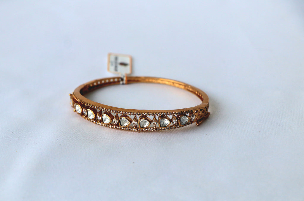 Teardrop Polki Kundan Openable Bracelet