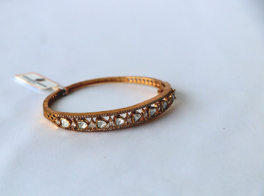 Teardrop Polki Kundan Openable Bracelet