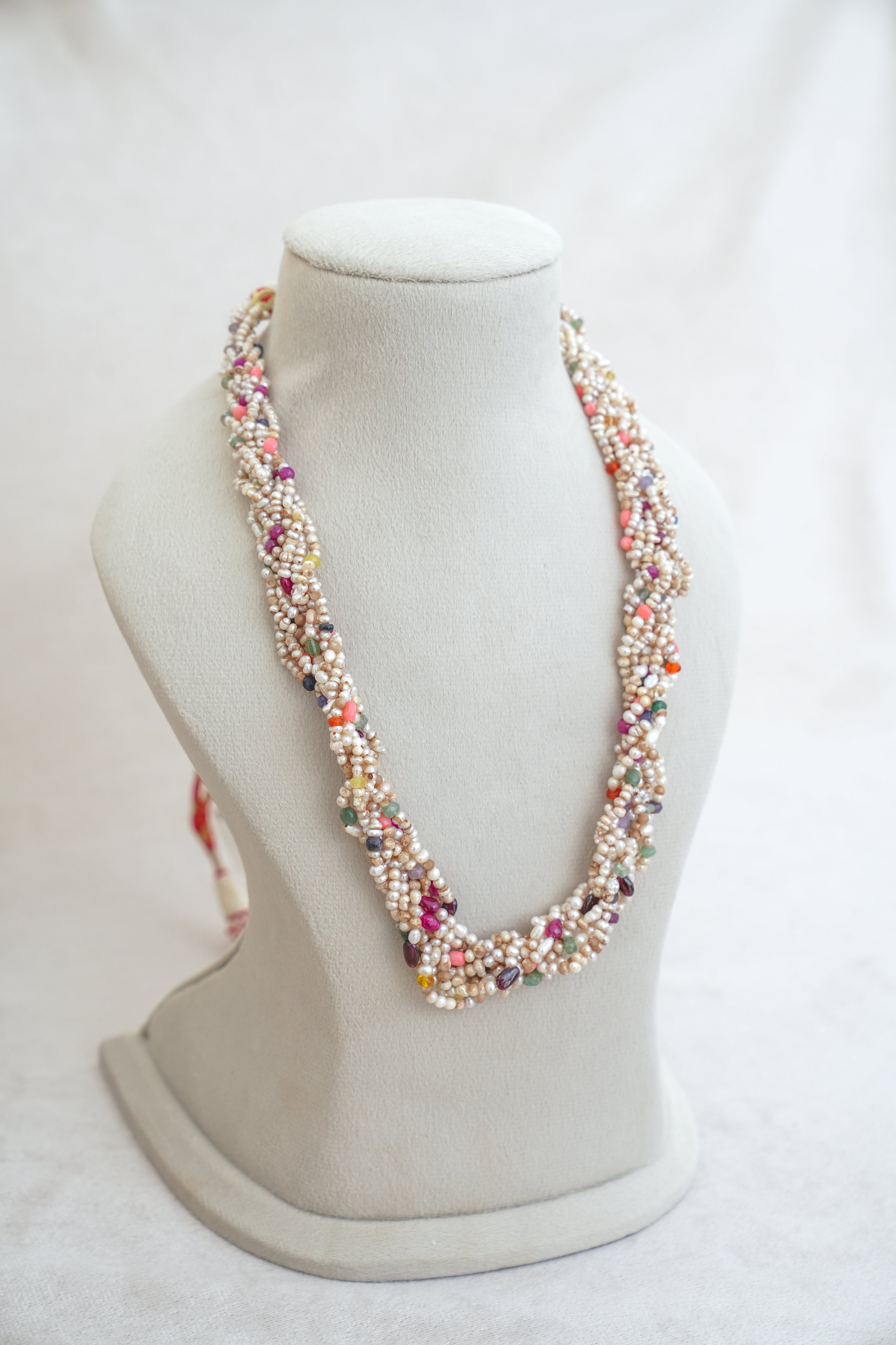 Rainbow Bloom Multi Strand Necklace