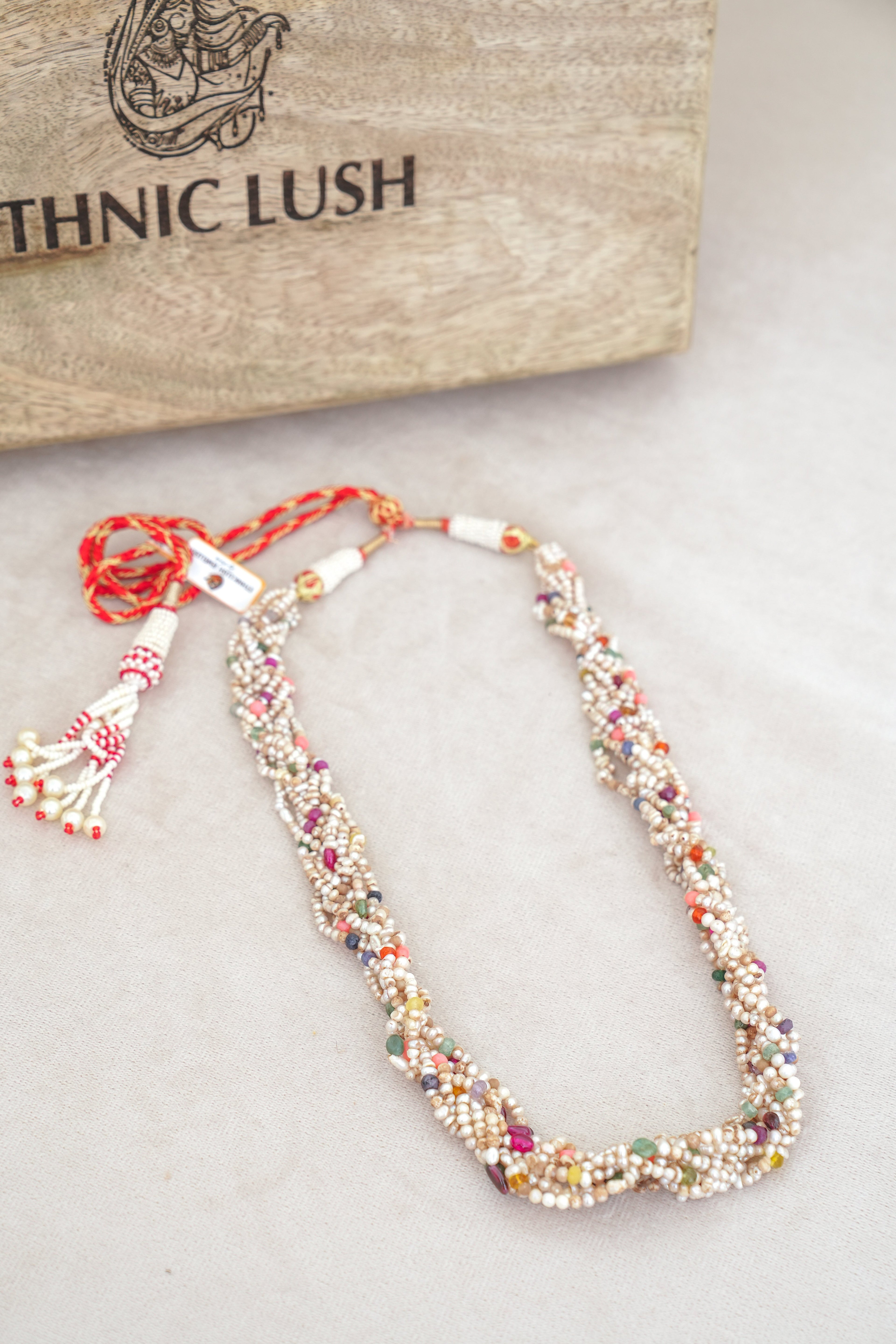 Rainbow Bloom Multi Strand Necklace