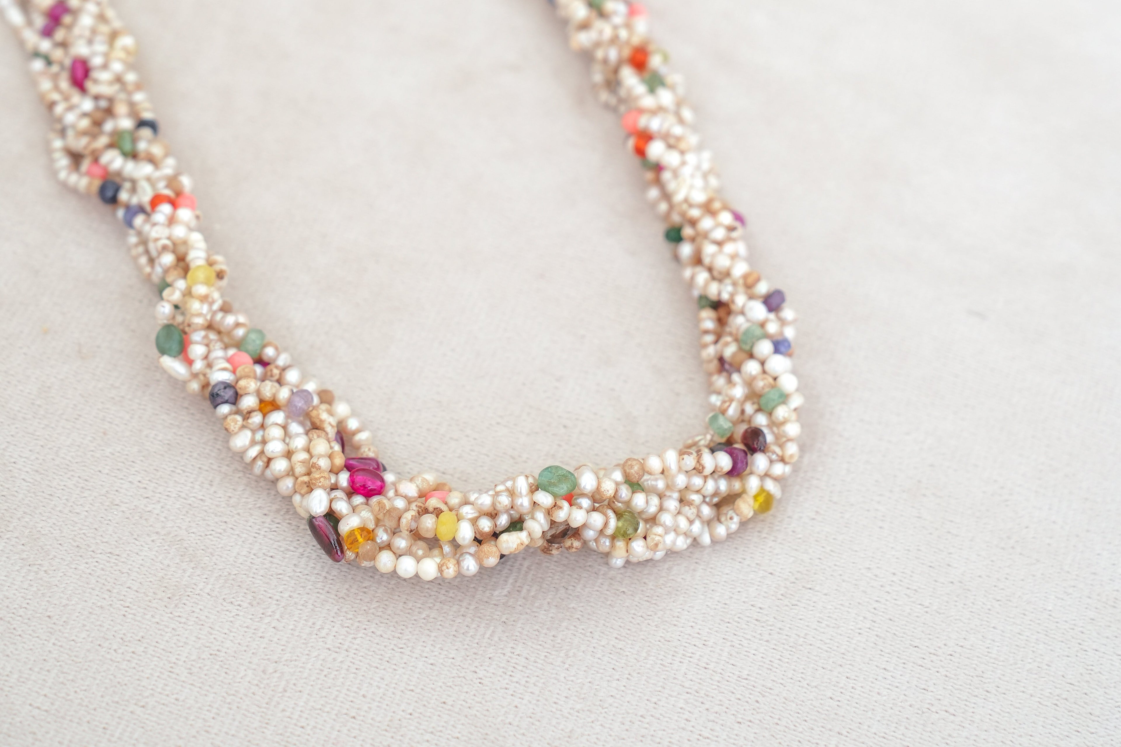 Rainbow Bloom Multi Strand Necklace