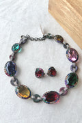 Rainbow Gemstone Necklace Set