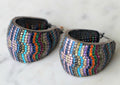 Rainbow Stripes Statement Hoop Earrings