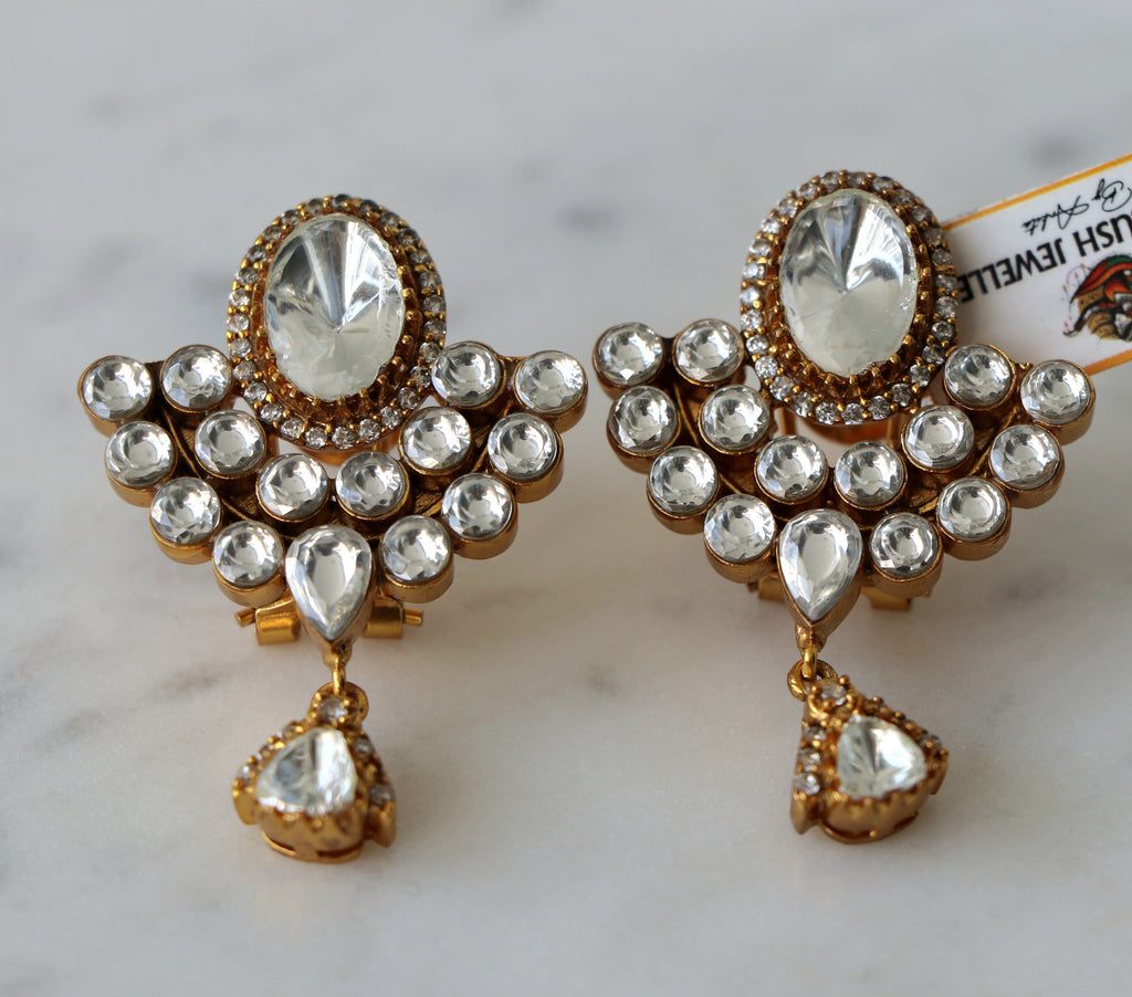 Regal Crystal Cascade Earrings