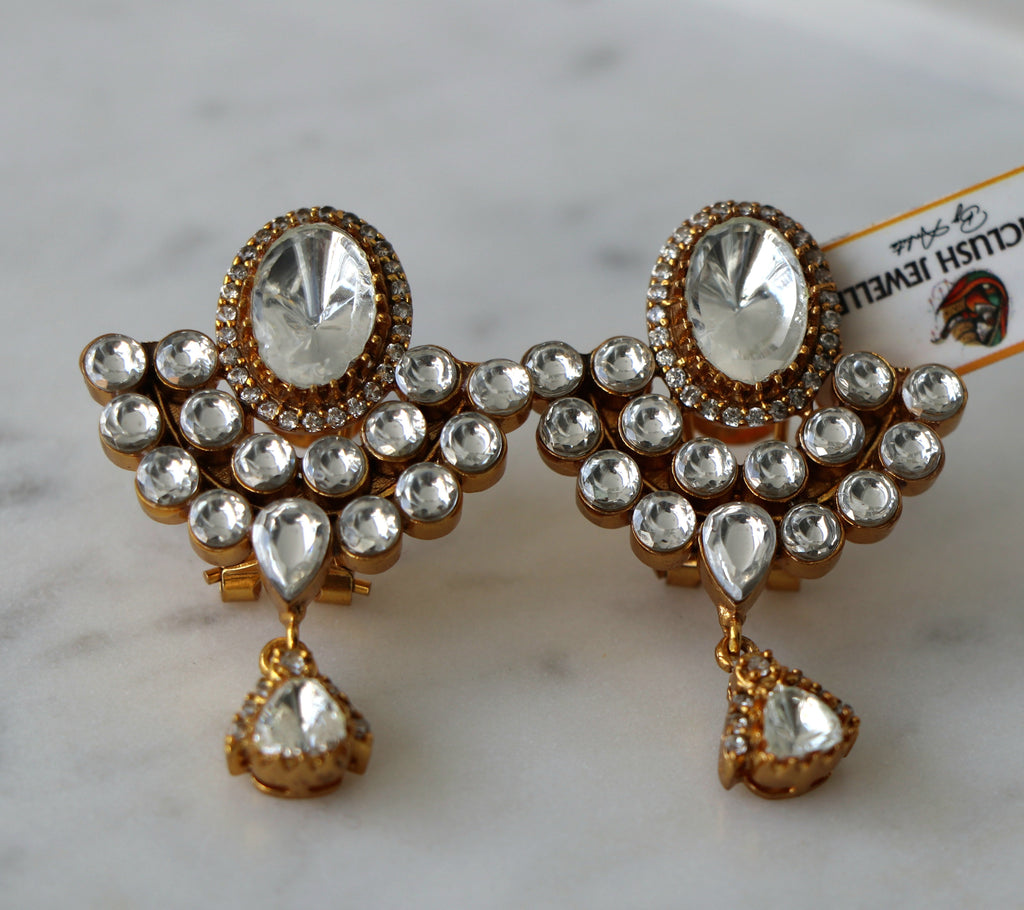 Regal Crystal Cascade Earrings