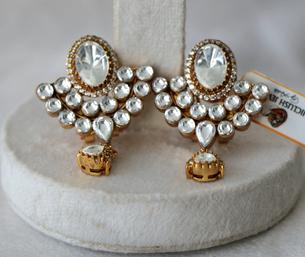 Regal Crystal Cascade Earrings