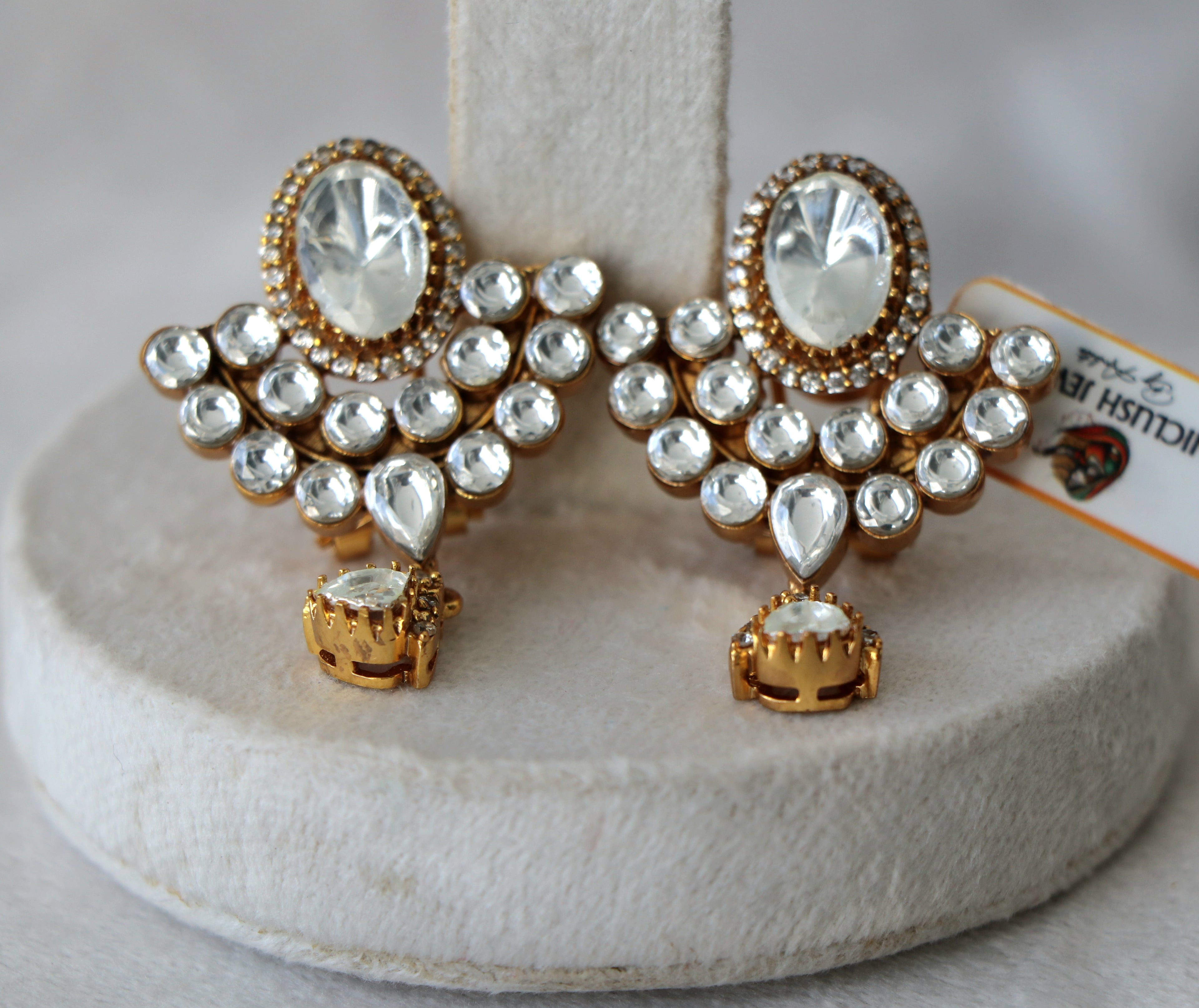 Regal Crystal Cascade Earrings